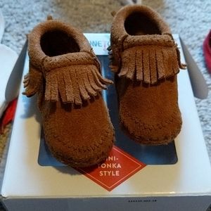 Baby booties, leather, moccasins, Riley bootie